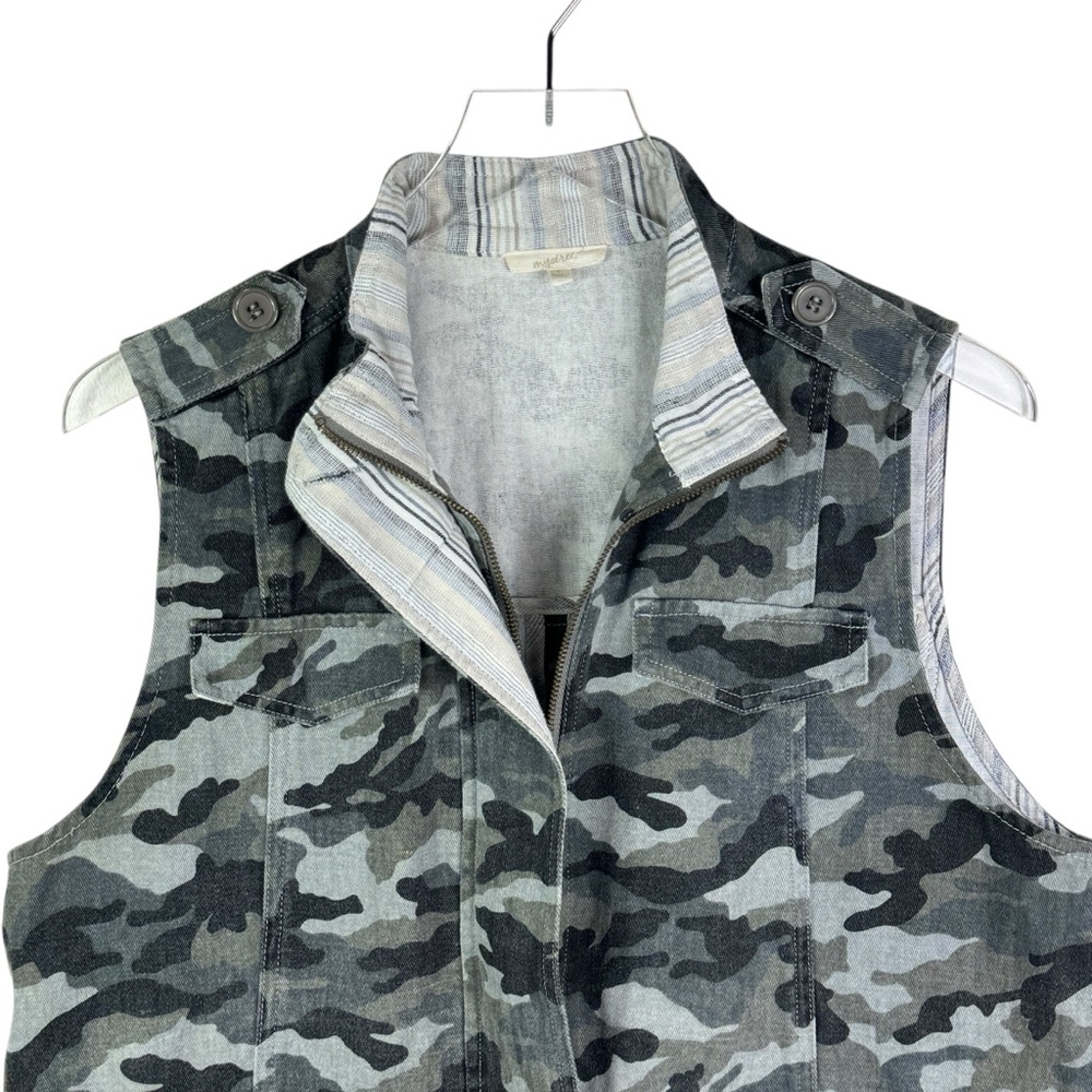 Mystree Camo Army Vest 100% Cotton Trendy Stylish Streetwear Women's Size Large - Picture 9 of 14